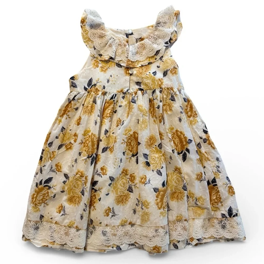 Tahari Toddler Floral Lace Dress | Girls Size 4T